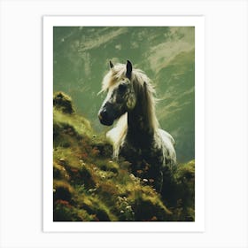 Cosmic horse portrait Art Print