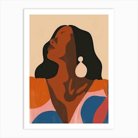 Woman With Earrings 3 Art Print