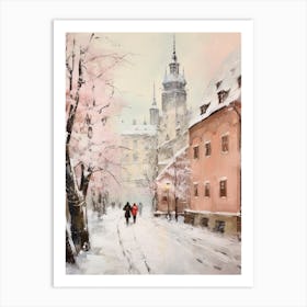 Dreamy Winter Painting Munich Germany 3 Art Print