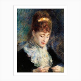 Woman Crocheting, Pierre Auguste Renoir Art Print