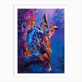 Owl Painting 1 Art Print