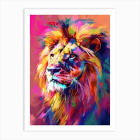 Colorful Lion 1 Art Print