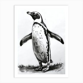 King Penguin Standing On Tiptoes 3 Art Print