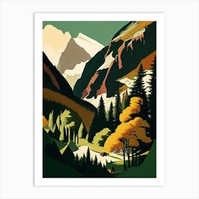 Berchtesgaden National Park Germany Retro Art Print