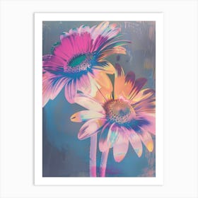 Iridescent Flower Oxeye Daisy 3 Art Print