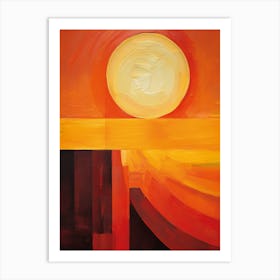Abstract Sun Blast Digital Oil Painting Art Print