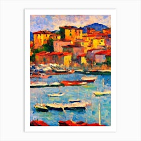 Port Of La Spezia Italy Brushwork Painting harbour Art Print