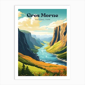 Gros Morne National Park Canada Travel Art Illustration Art Print