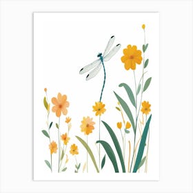 Dragonfly In The Meadow Art Print
