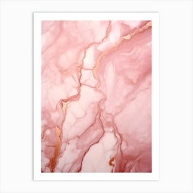 Rose Gold Marble 1 Art Print