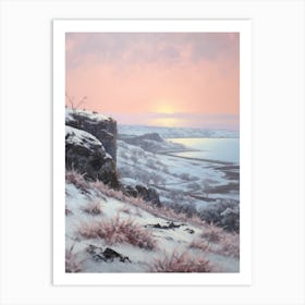 Dreamy Winter Painting Pembrokeshire Coast National Park United States 4 Art Print
