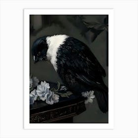 Dark Gothic Crow Art Print