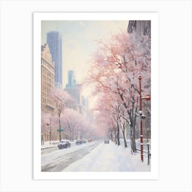 Dreamy Winter Painting Chicago Usa 2 Art Print