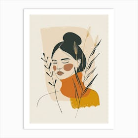 Radiant Skies Of Retro Grace Mid Century Style Art Print