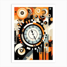 Time Abstract Geometric Illustration 7 Art Print