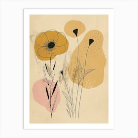 Surabaya Flower Market Boho Minimalist Style Art Print