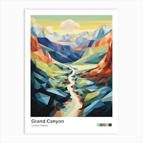 Grand Canyon   Geometric Vector Illustration 0 Poster Art Print