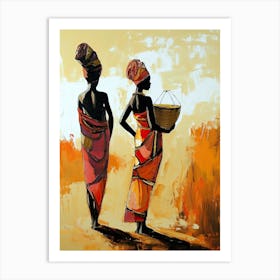 The African Women; A Boho Pulse Art Print