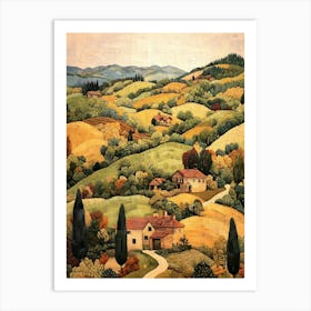 European Countryside Tapestry 6 Art Print