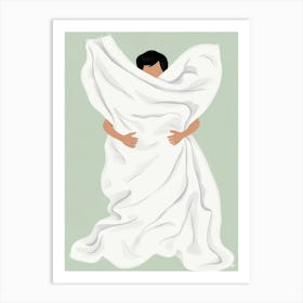 Man Wrapped In A Blanket Art Print