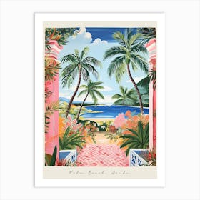 Poster Of Palm Beach, Aruba, Matisse And Rousseau Style 2 Art Print