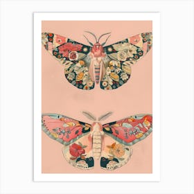 Radiant Butterflies William Morris Style 3 Art Print