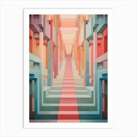 Optical Illusion Abstract Geometric 12 Art Print