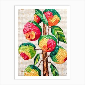 Mosaic Fruit Tree Art Print