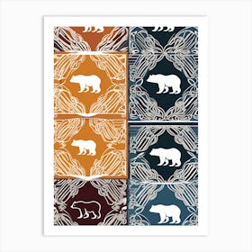 Bears Pattern Art, 1437 Art Print