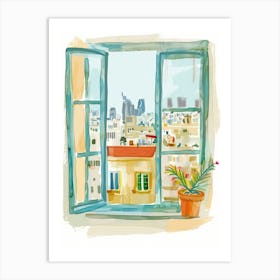 Travel Poster Happy Places Tel Aviv 4 Art Print