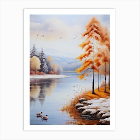 Autumn By The Lake1. Art Print