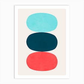 Colored ovals 4 Art Print