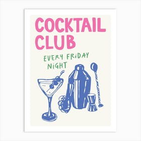 Cocktail Club Art Print