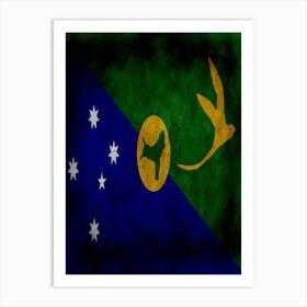 Christmas Island Flag Texture Art Print