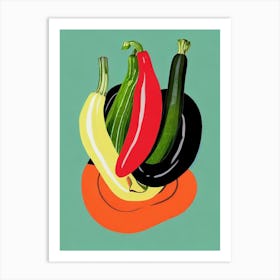 Zucchini Bold Graphic vegetable Art Print