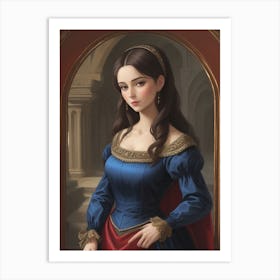 Lady In Blue Art Print