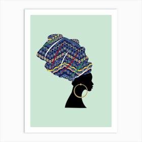 African Woman With Turban 1 Art Print