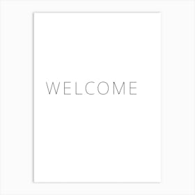 Welcome Typography Word Art Print