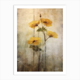 Delicate Flowers - Yellow Flowers Art Print