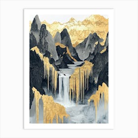 Sierra Madre Oriental Golden Peaks - Minimalist Grandeur Art Print