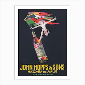 John Hopps And Sons Vintage Bar Cart Poster Art Print