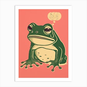 Frog Duh, Matsumoto Hoji Inspired Japanese Green And Pink 7 Art Print