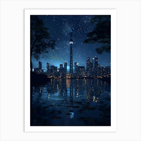 Night Sky Over Toronto Art Print