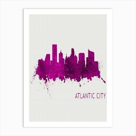 Atlantic City New Jersey City Purple Art Print