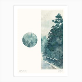 Koyasan Japan 1 Cut Out Travel Poster Art Print