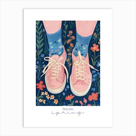Step Into Spring Flowers And Sneakers Spring 3 Art Print