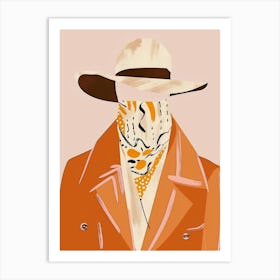 Man In Hat 2 Art Print