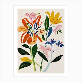 Painted Florals Gloriosa Lily 2 Art Print