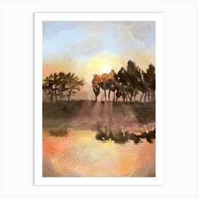 Serenade Of The Countryside A Watercolor Symphony Art Print