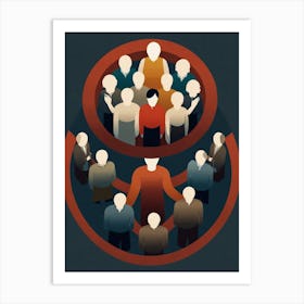 People In A Circle 1 Art Print